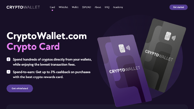 CryptoWallet.com debetkort.