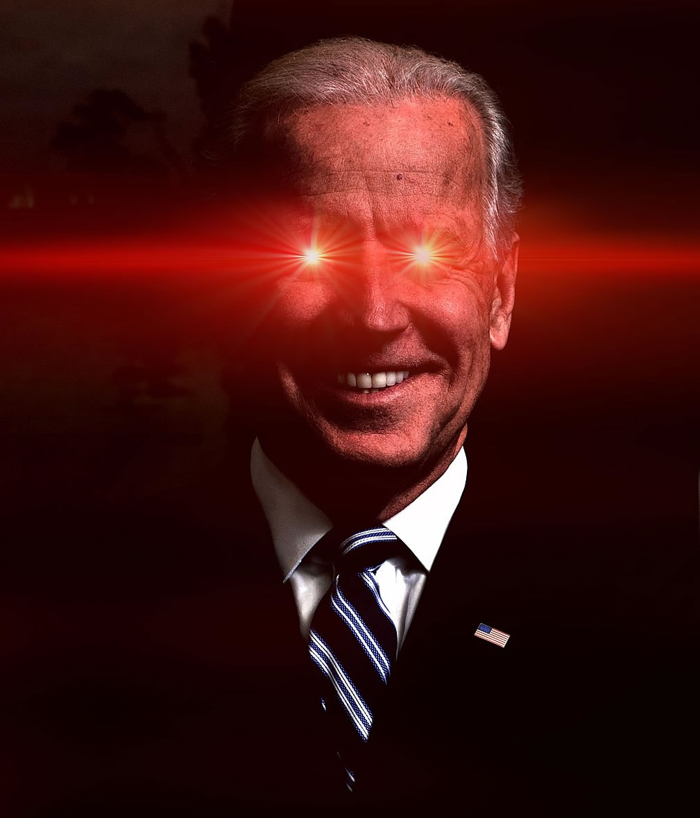 Dark Brandon laser øyne meme.