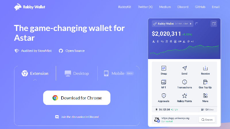 Rabby anonym kryptolommebok uten KYC.