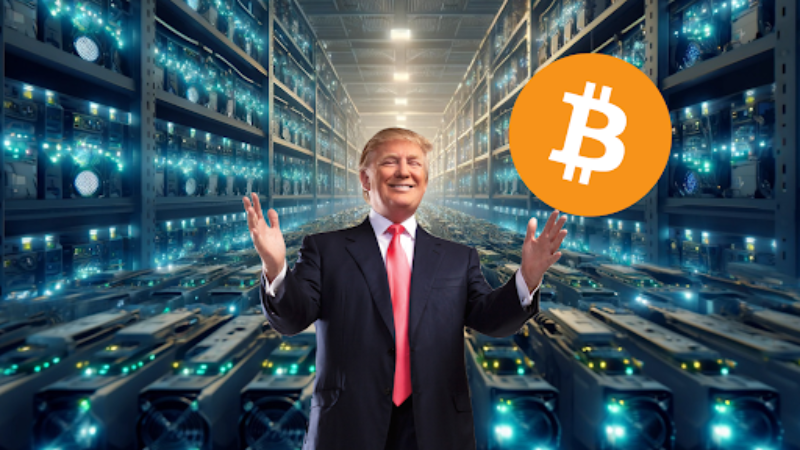 Donald Trump i møte med ledere i den amerikanske Bitcoin-gruveindustrien på Mar-a-Lago