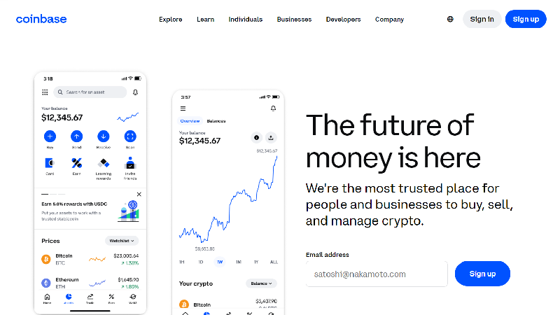 coinbase-p2p-krypto-utveksling
