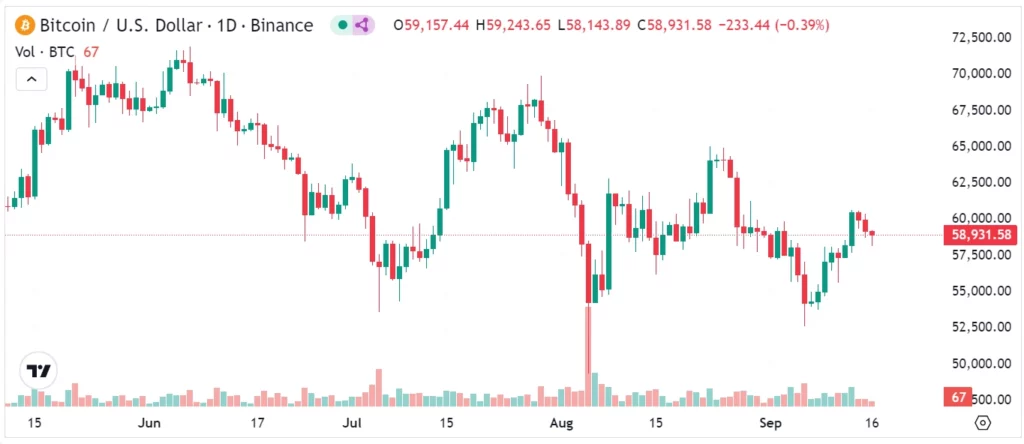 Bitcoin prisbevegelser